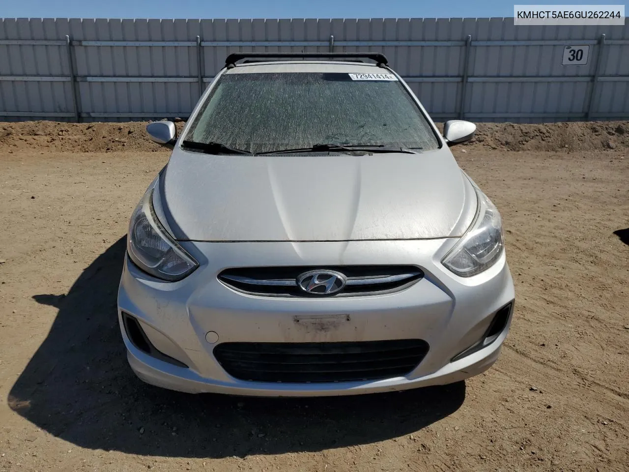 2016 Hyundai Accent Se VIN: KMHCT5AE6GU262244 Lot: 72941414