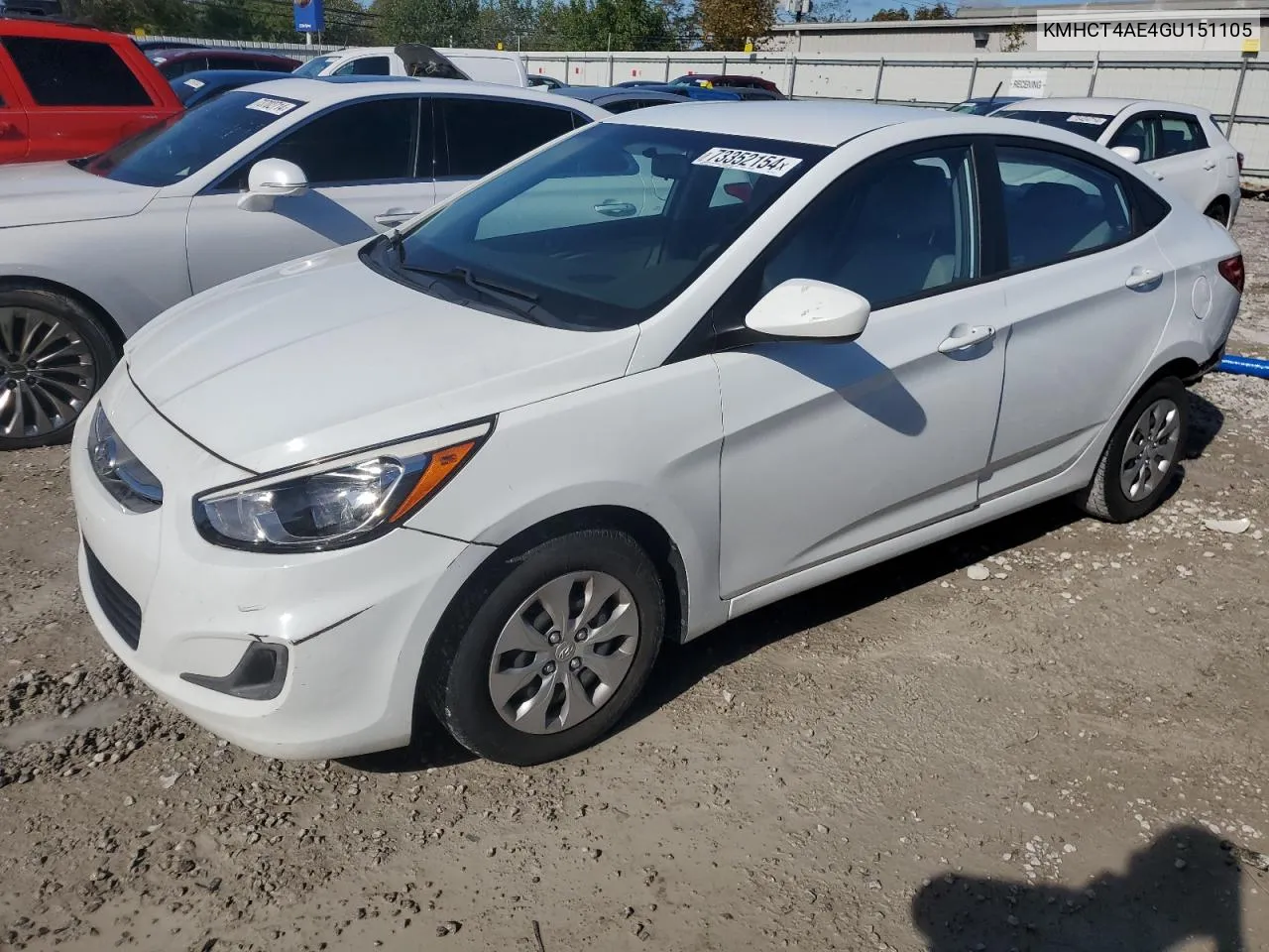 2016 Hyundai Accent Se VIN: KMHCT4AE4GU151105 Lot: 73352154