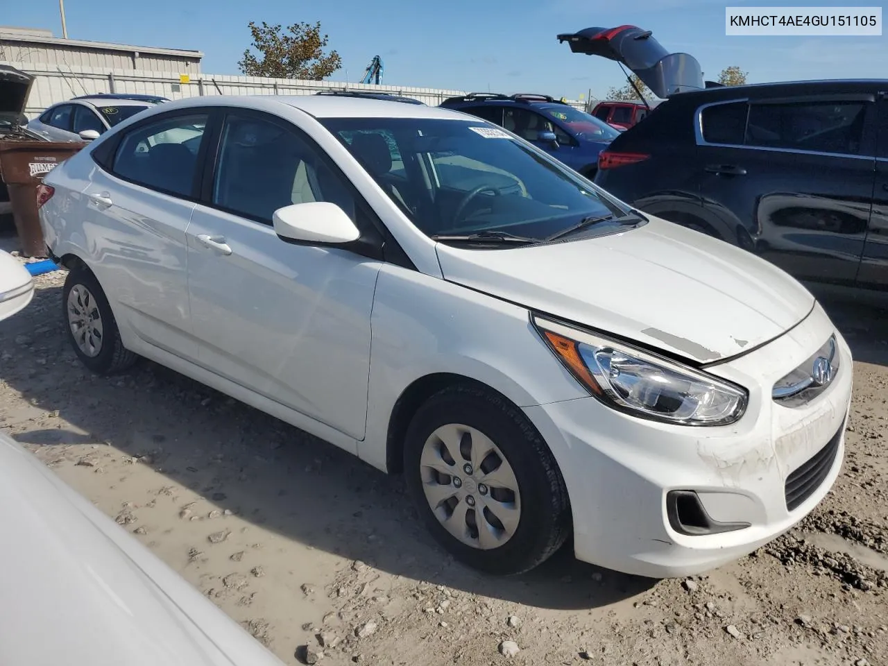 2016 Hyundai Accent Se VIN: KMHCT4AE4GU151105 Lot: 73352154