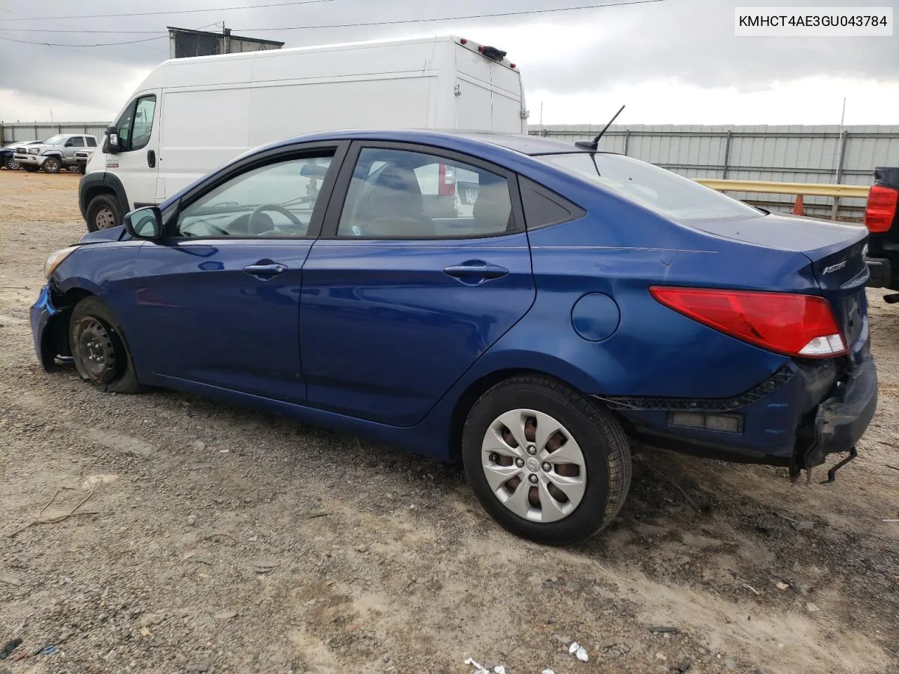 2016 Hyundai Accent Se VIN: KMHCT4AE3GU043784 Lot: 73488424