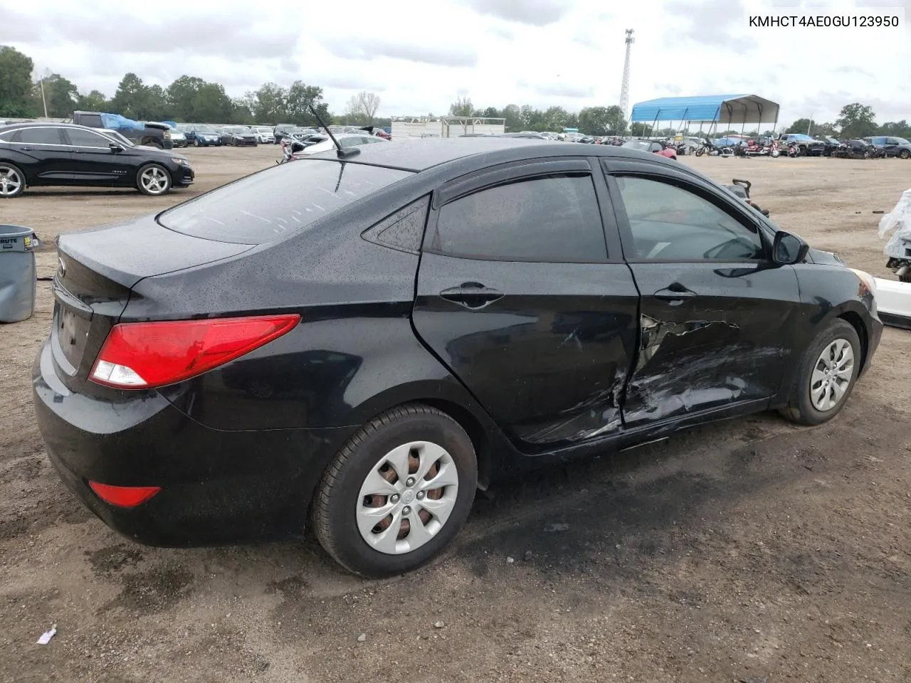 2016 Hyundai Accent Se VIN: KMHCT4AE0GU123950 Lot: 74049884