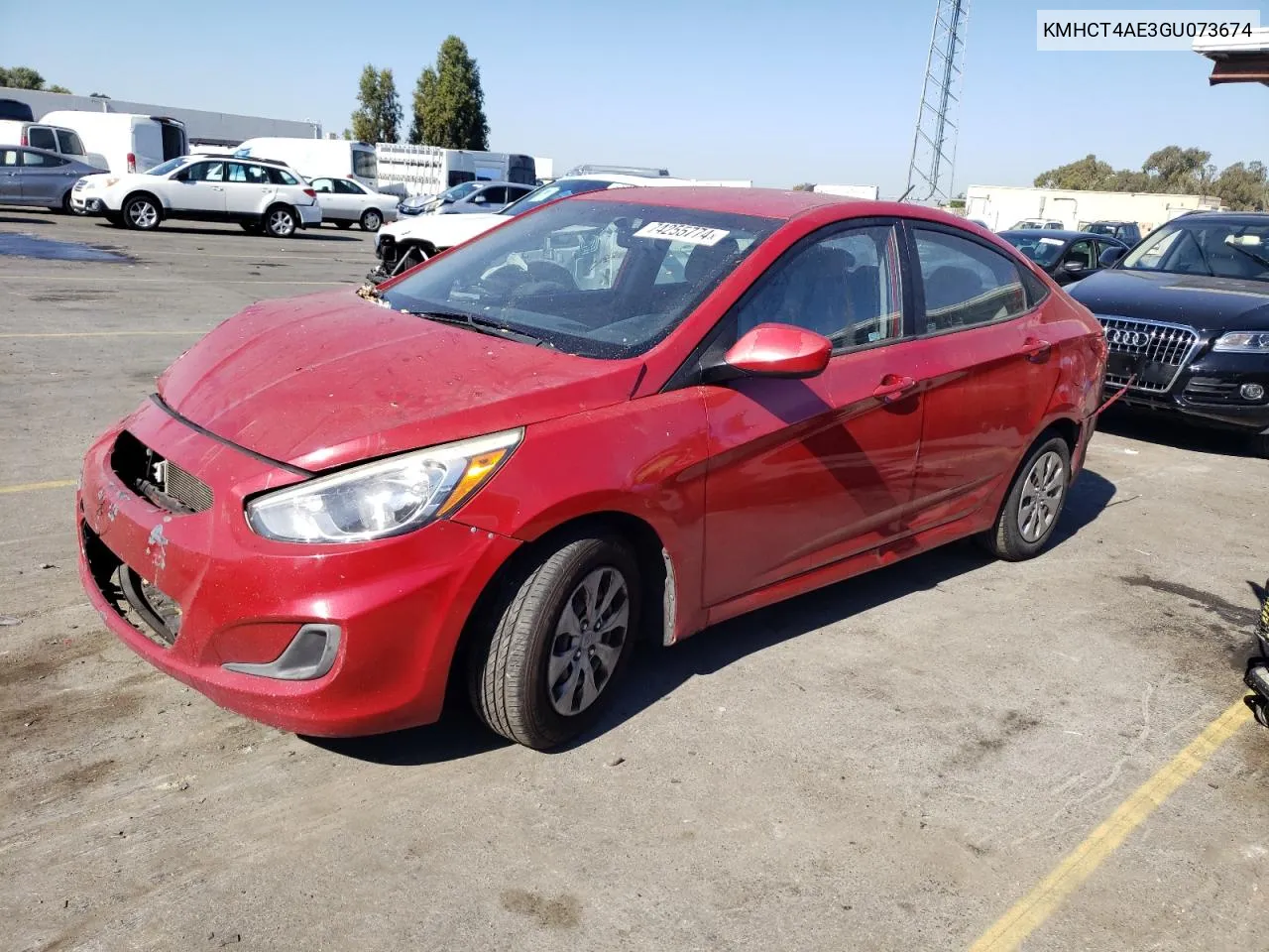 2016 Hyundai Accent Se VIN: KMHCT4AE3GU073674 Lot: 74255774