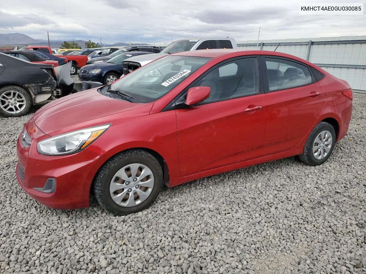 2016 Hyundai Accent Se VIN: KMHCT4AE0GU030085 Lot: 74743344