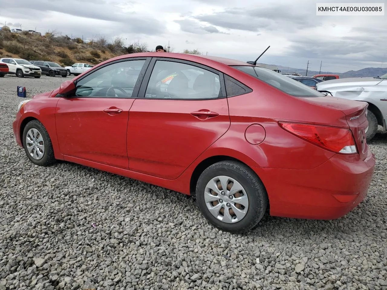 2016 Hyundai Accent Se VIN: KMHCT4AE0GU030085 Lot: 74743344