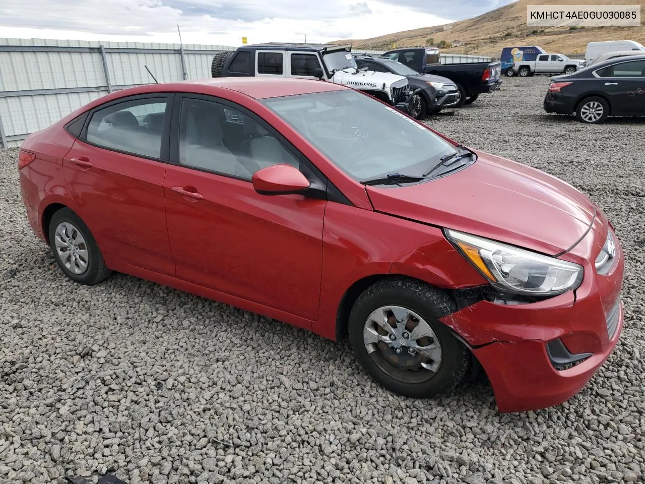 2016 Hyundai Accent Se VIN: KMHCT4AE0GU030085 Lot: 74743344