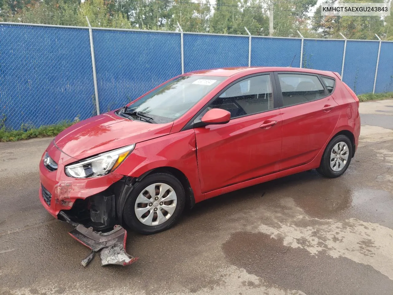 2016 Hyundai Accent Se VIN: KMHCT5AEXGU243843 Lot: 74901634