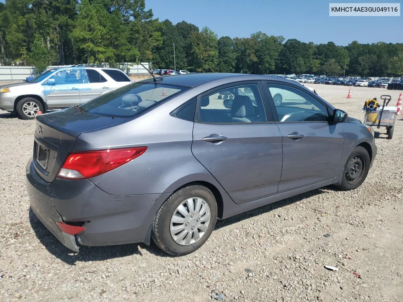 2016 Hyundai Accent Se VIN: KMHCT4AE3GU049116 Lot: 75215604