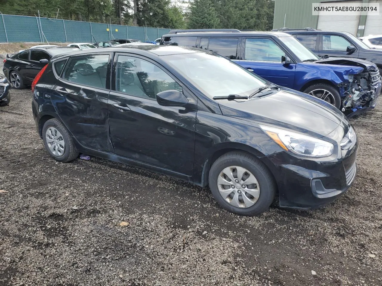 2016 Hyundai Accent Se VIN: KMHCT5AE8GU280194 Lot: 75283114