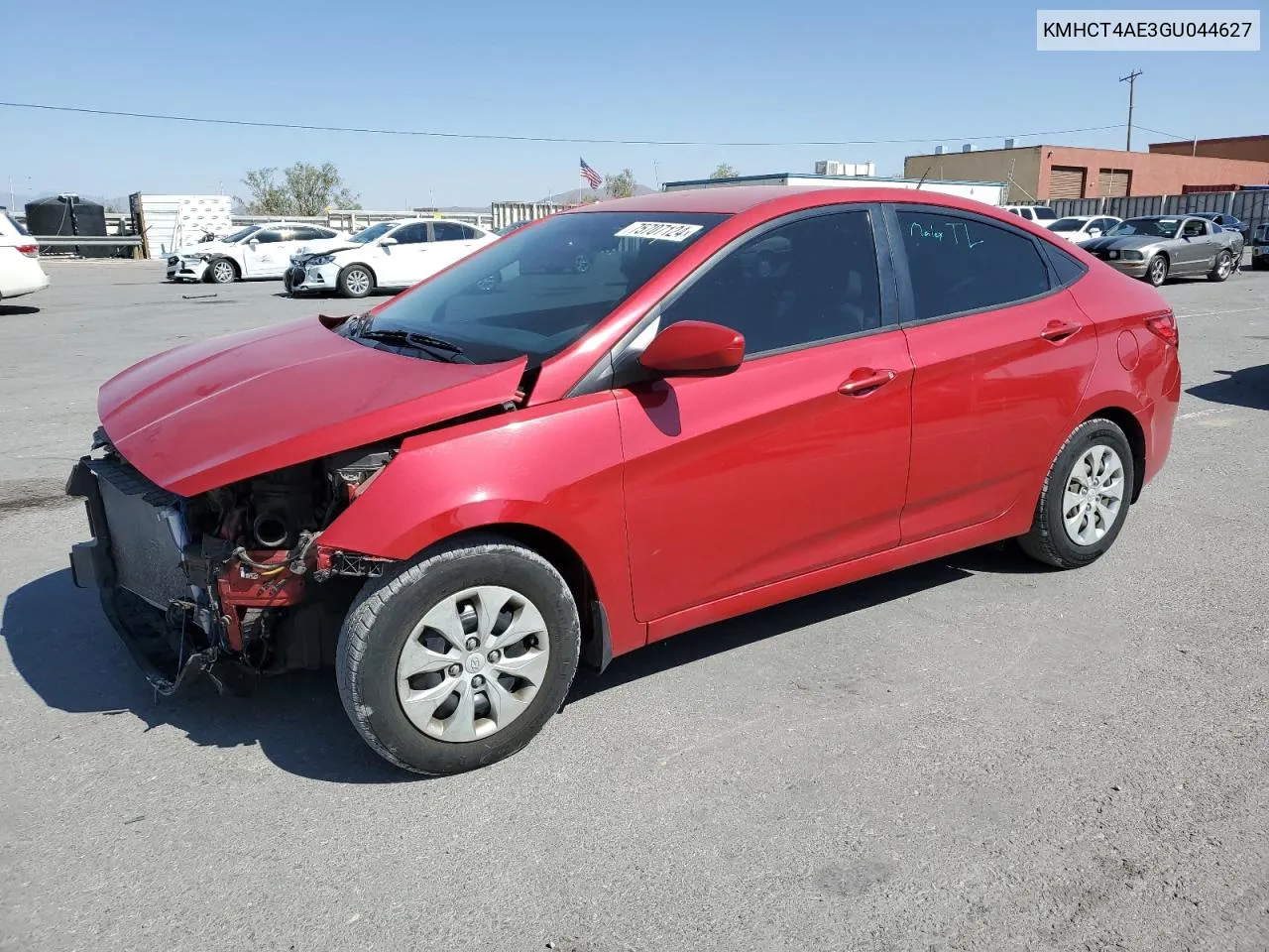 2016 Hyundai Accent Se VIN: KMHCT4AE3GU044627 Lot: 75707124