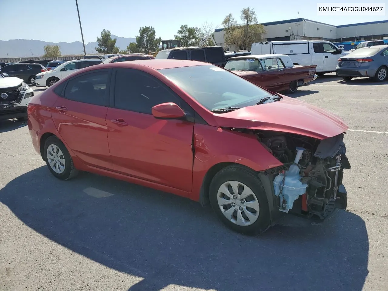 2016 Hyundai Accent Se VIN: KMHCT4AE3GU044627 Lot: 75707124