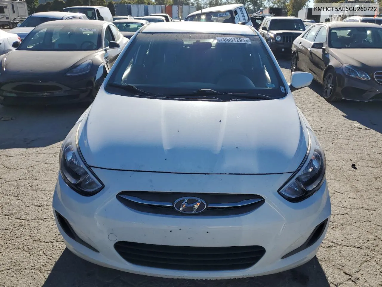 2016 Hyundai Accent Se VIN: KMHCT5AE6GU260722 Lot: 76591294