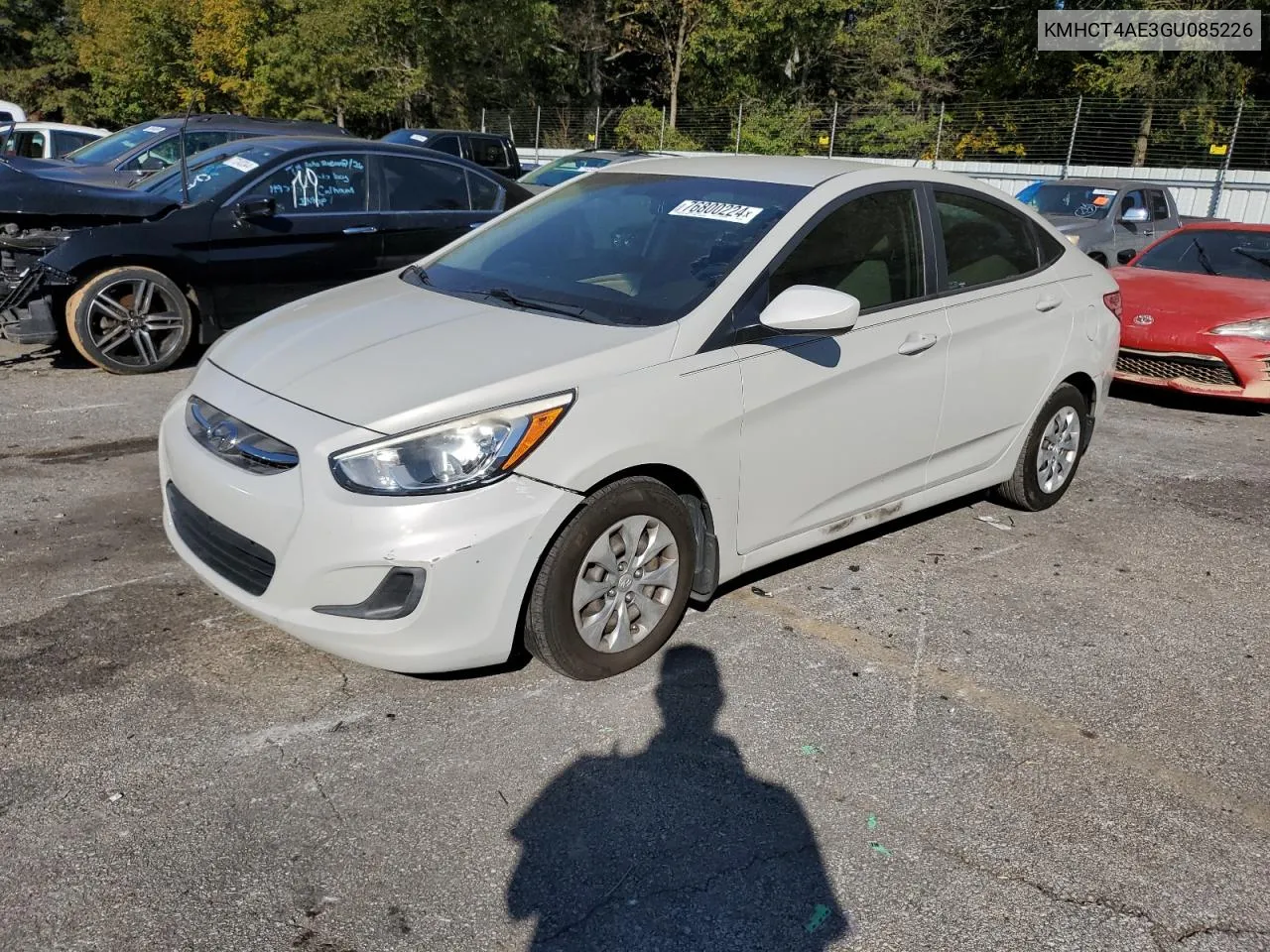 2016 Hyundai Accent Se VIN: KMHCT4AE3GU085226 Lot: 76800224