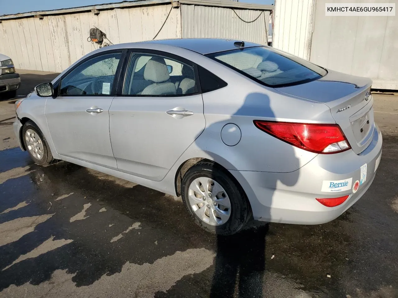 2016 Hyundai Accent Se VIN: KMHCT4AE6GU965417 Lot: 76902684