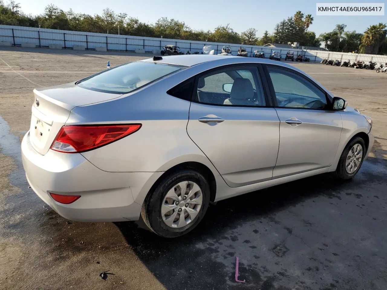 2016 Hyundai Accent Se VIN: KMHCT4AE6GU965417 Lot: 76902684