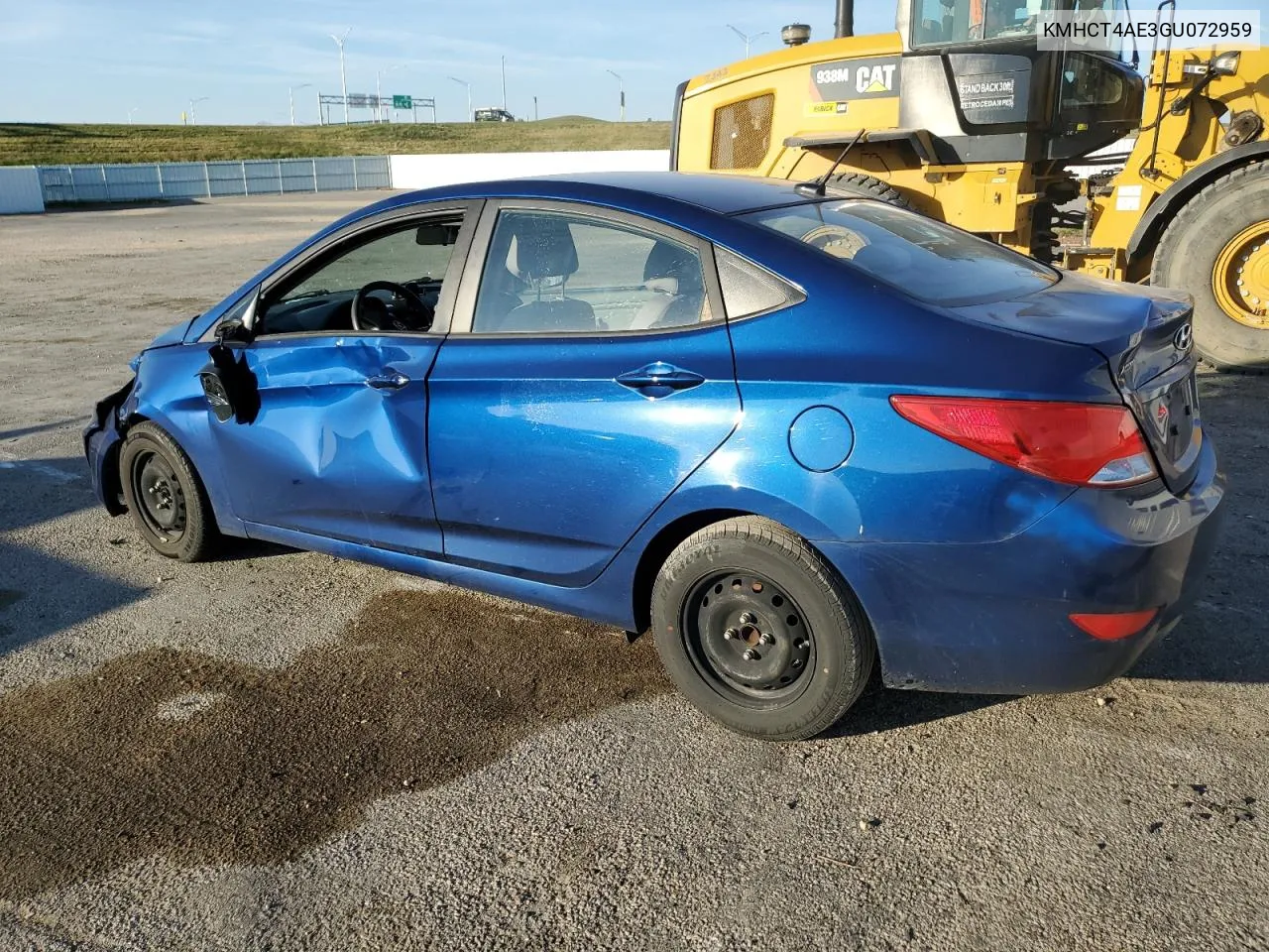 2016 Hyundai Accent Se VIN: KMHCT4AE3GU072959 Lot: 77048344