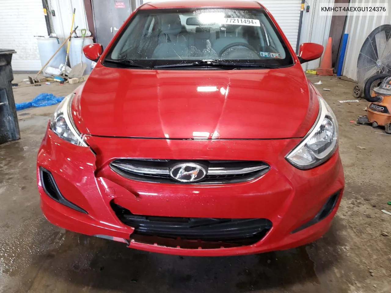 2016 Hyundai Accent Se VIN: KMHCT4AEXGU124376 Lot: 77211494