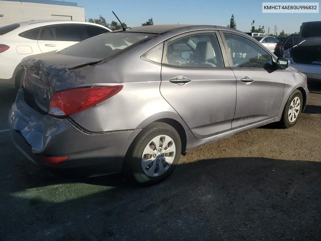 2016 Hyundai Accent Se VIN: KMHCT4AE8GU996832 Lot: 77364084