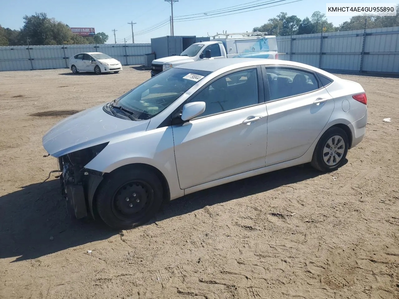 2016 Hyundai Accent Se VIN: KMHCT4AE4GU955890 Lot: 77798844