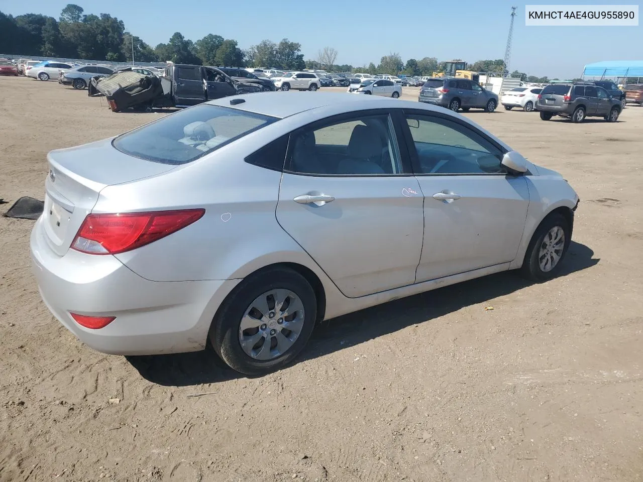 2016 Hyundai Accent Se VIN: KMHCT4AE4GU955890 Lot: 77798844