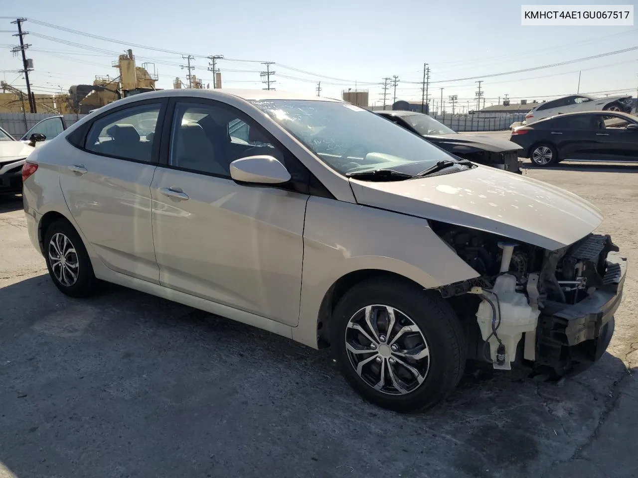 2016 Hyundai Accent Se VIN: KMHCT4AE1GU067517 Lot: 77891474