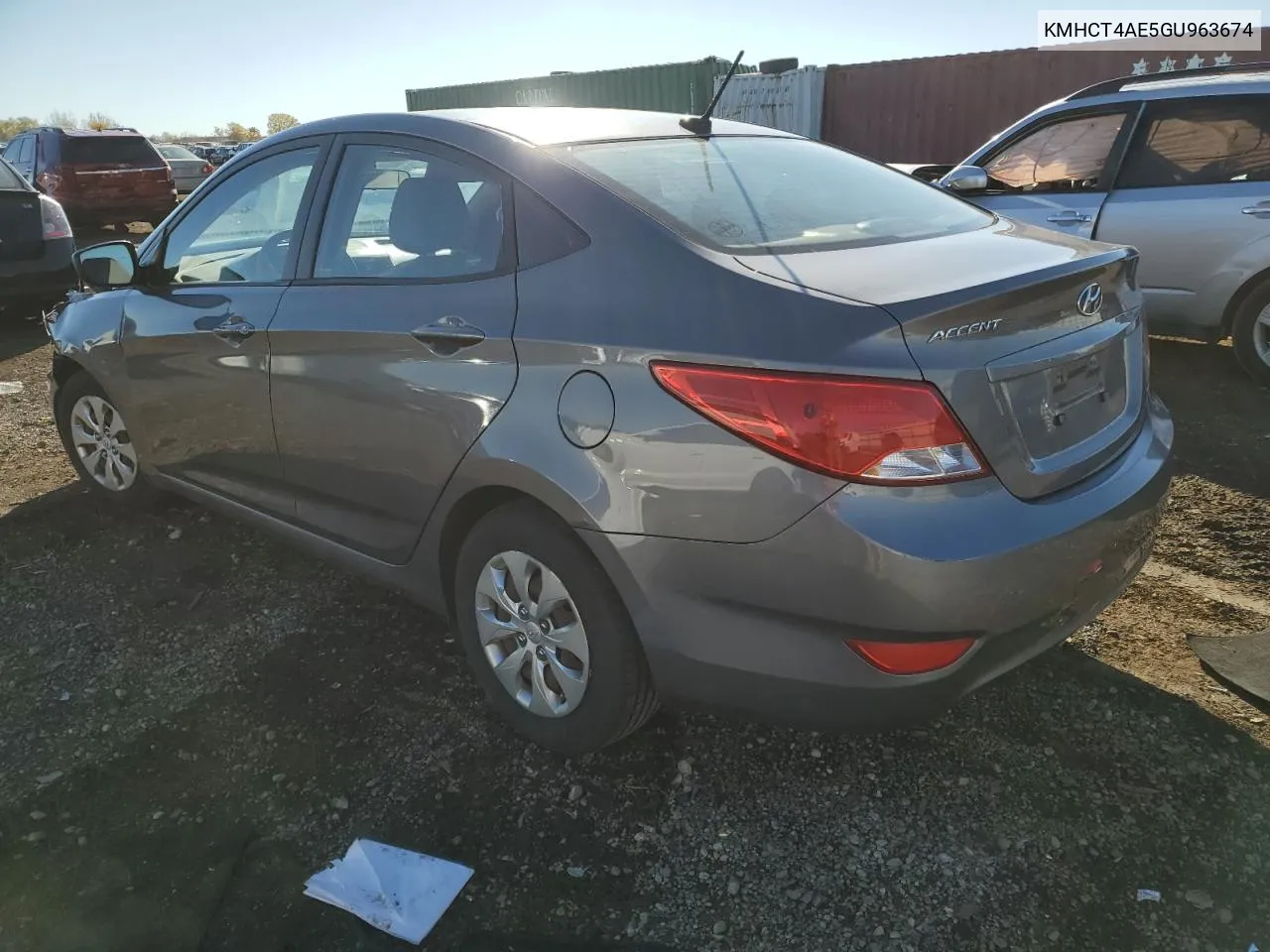 2016 Hyundai Accent Se VIN: KMHCT4AE5GU963674 Lot: 77892414