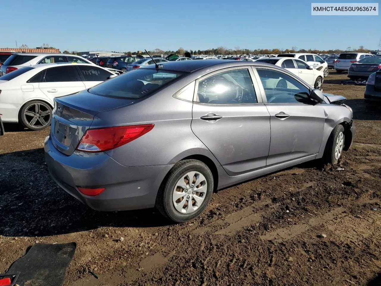 2016 Hyundai Accent Se VIN: KMHCT4AE5GU963674 Lot: 77892414