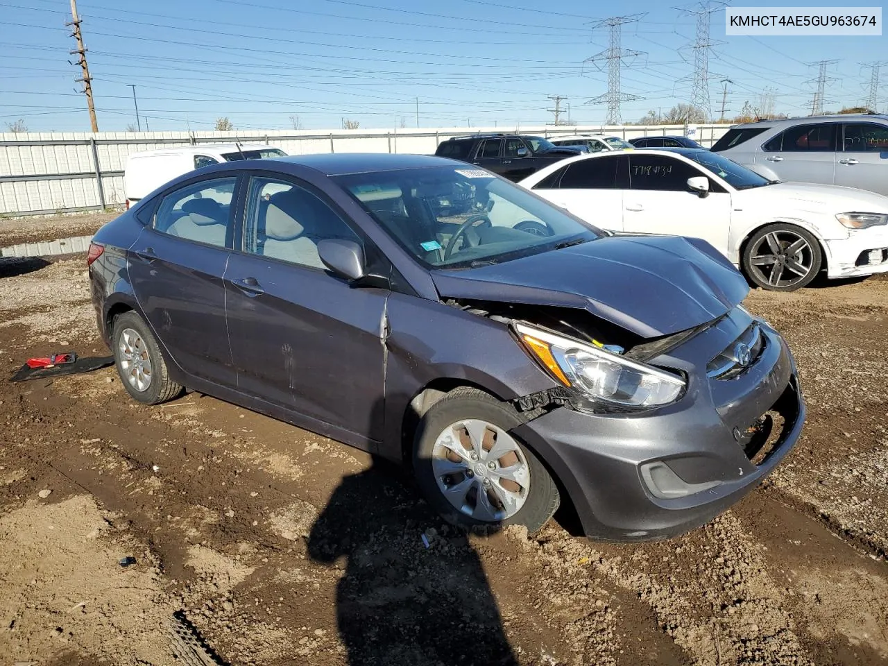 2016 Hyundai Accent Se VIN: KMHCT4AE5GU963674 Lot: 77892414