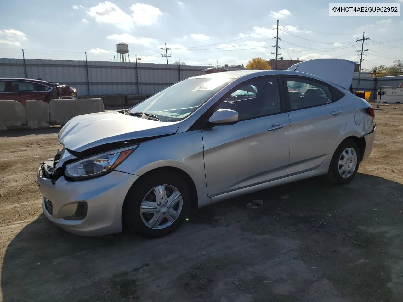 2016 Hyundai Accent Se VIN: KMHCT4AE2GU962952 Lot: 78086204