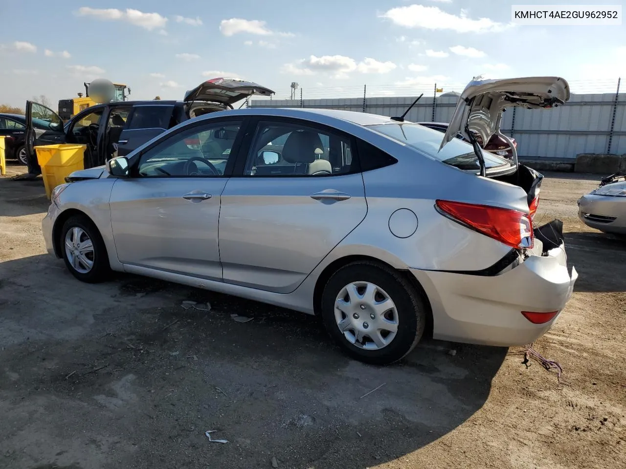 2016 Hyundai Accent Se VIN: KMHCT4AE2GU962952 Lot: 78086204