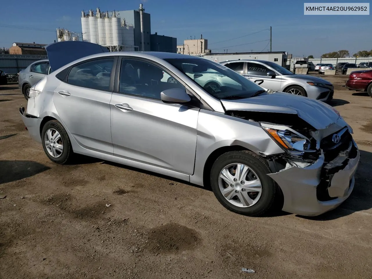 2016 Hyundai Accent Se VIN: KMHCT4AE2GU962952 Lot: 78086204