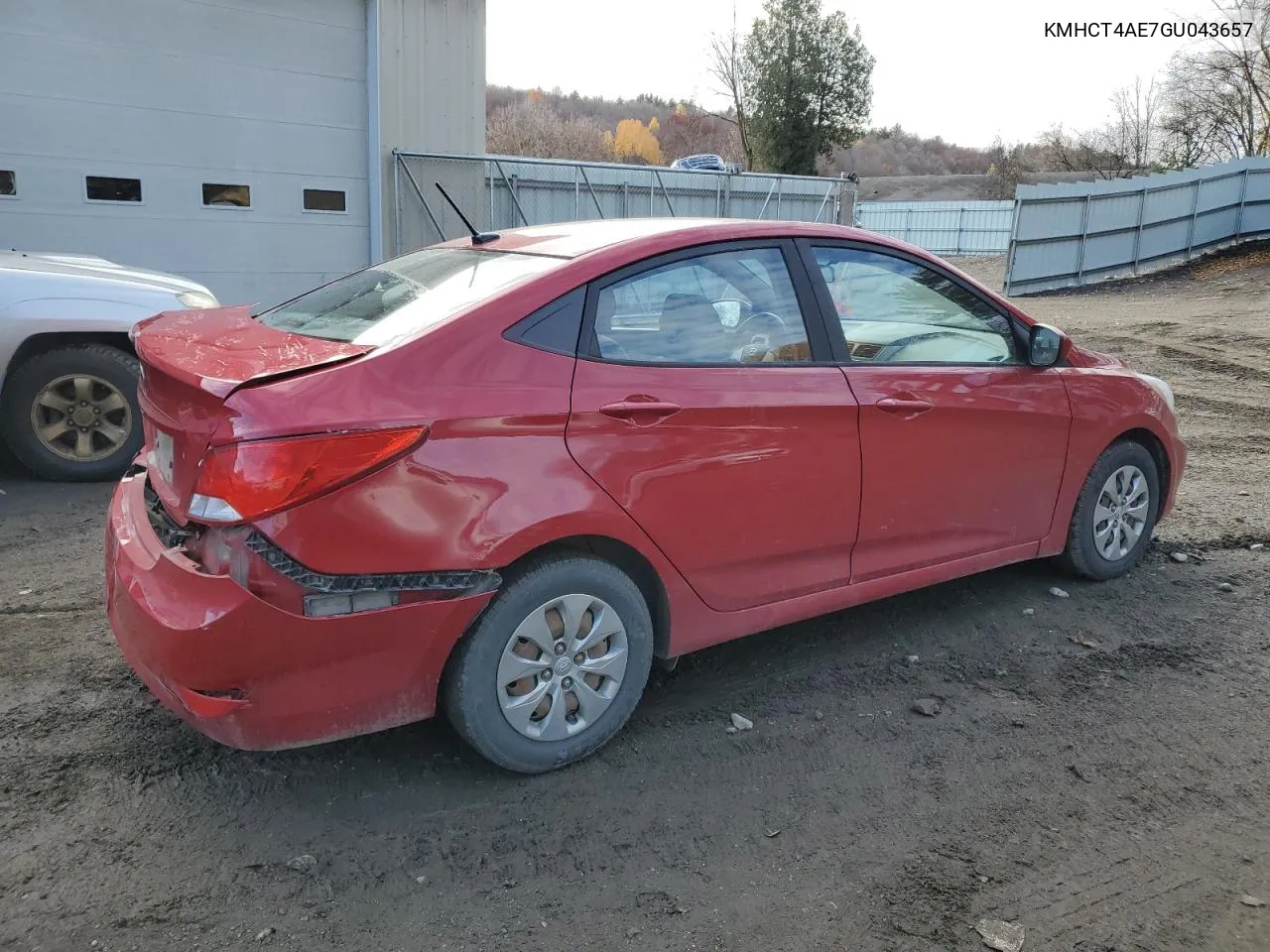 2016 Hyundai Accent Se VIN: KMHCT4AE7GU043657 Lot: 78126854