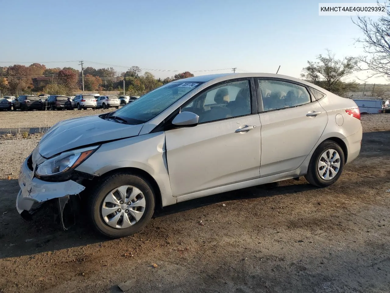 2016 Hyundai Accent Se VIN: KMHCT4AE4GU029392 Lot: 78361784