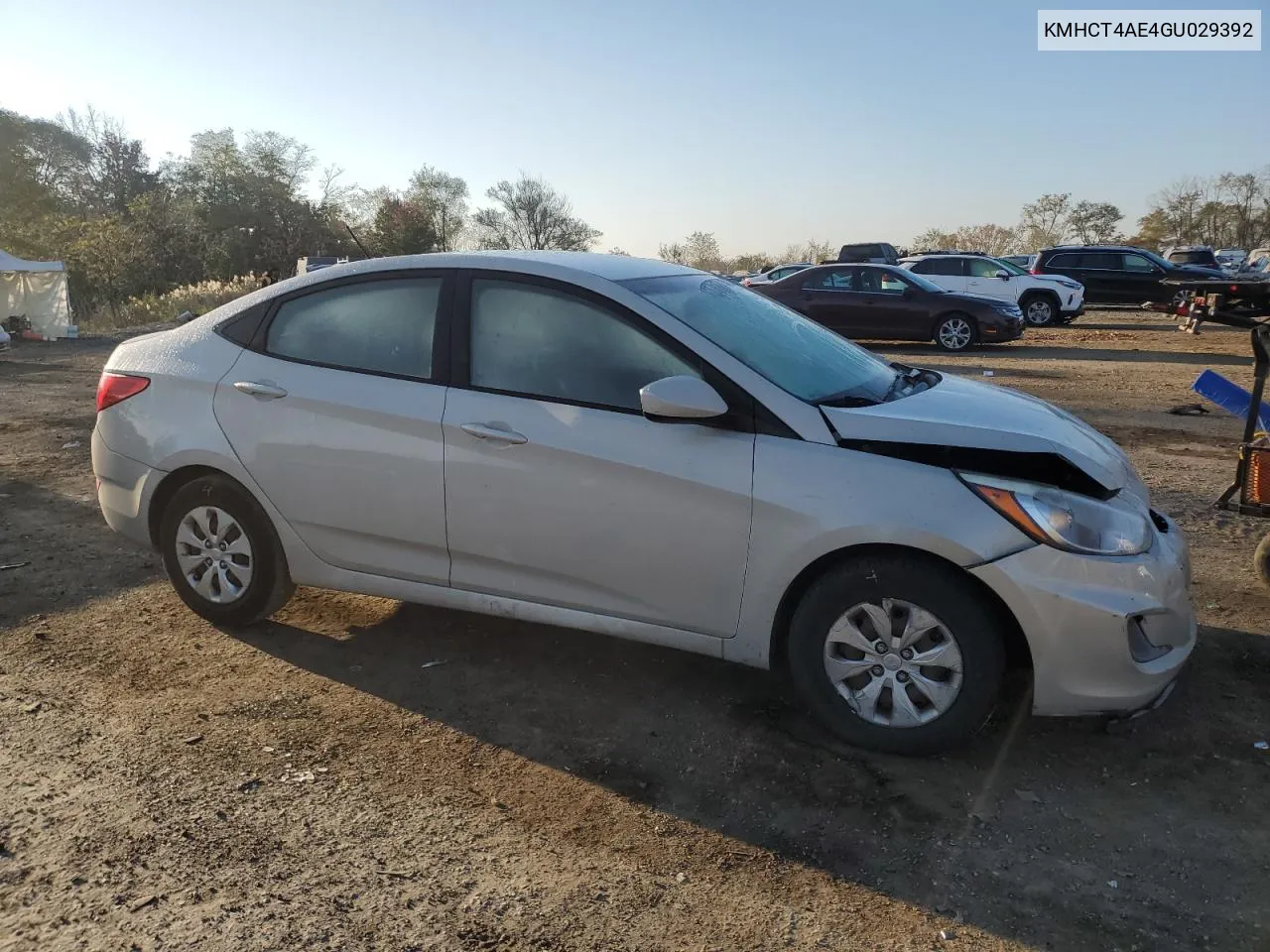 2016 Hyundai Accent Se VIN: KMHCT4AE4GU029392 Lot: 78361784