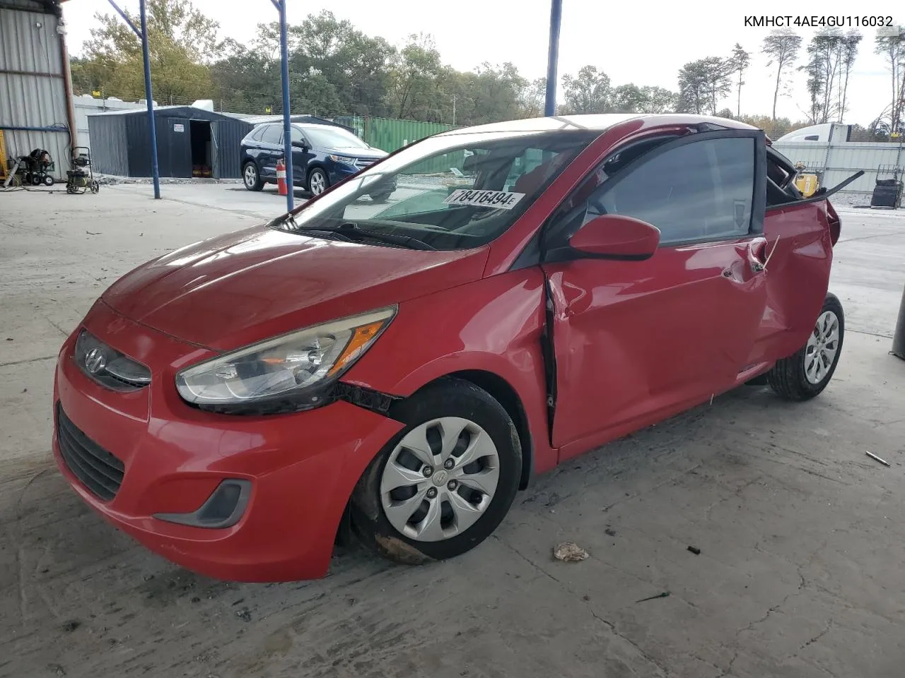 2016 Hyundai Accent Se VIN: KMHCT4AE4GU116032 Lot: 78416494