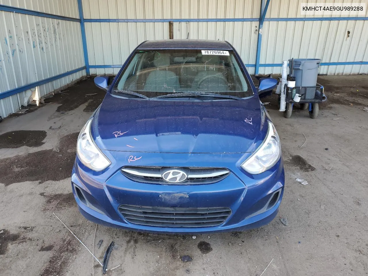 2016 Hyundai Accent Se VIN: KMHCT4AE9GU989288 Lot: 78726964