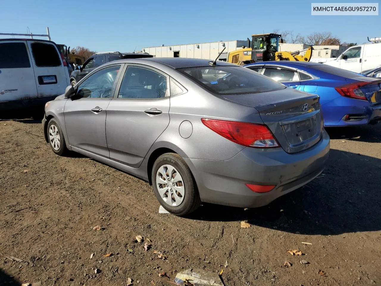 2016 Hyundai Accent Se VIN: KMHCT4AE6GU957270 Lot: 78744024