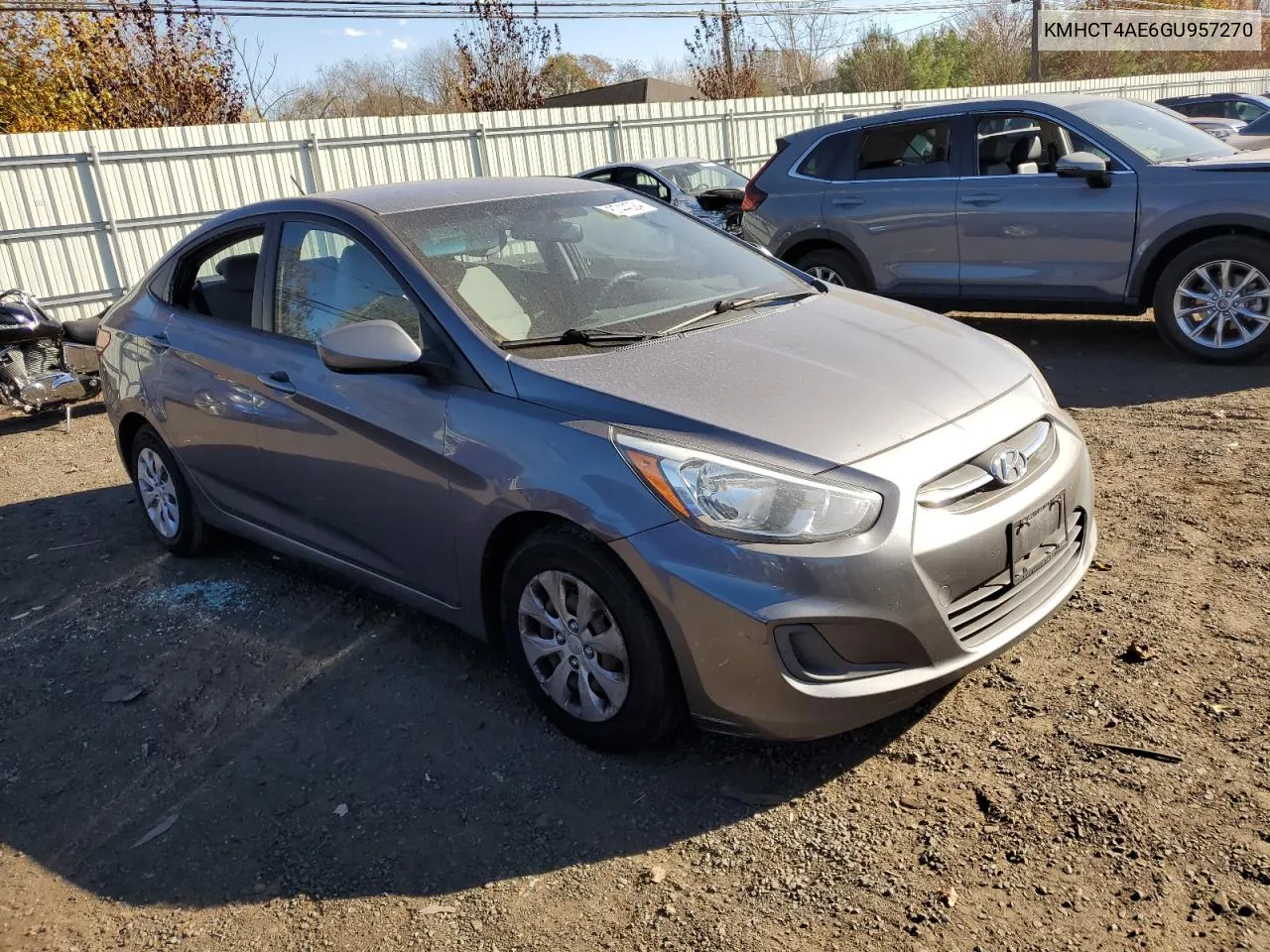 2016 Hyundai Accent Se VIN: KMHCT4AE6GU957270 Lot: 78744024