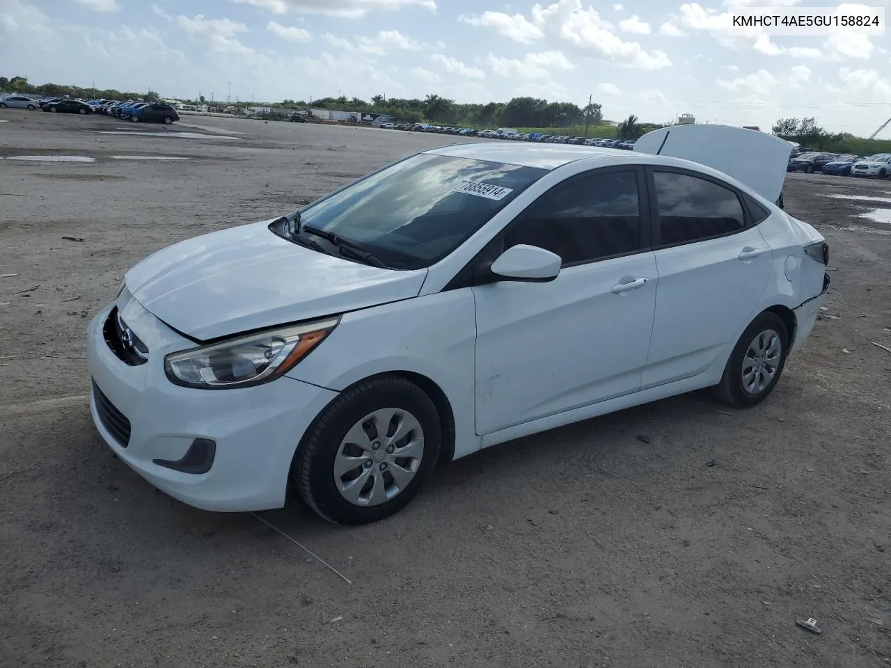 2016 Hyundai Accent Se VIN: KMHCT4AE5GU158824 Lot: 78855914