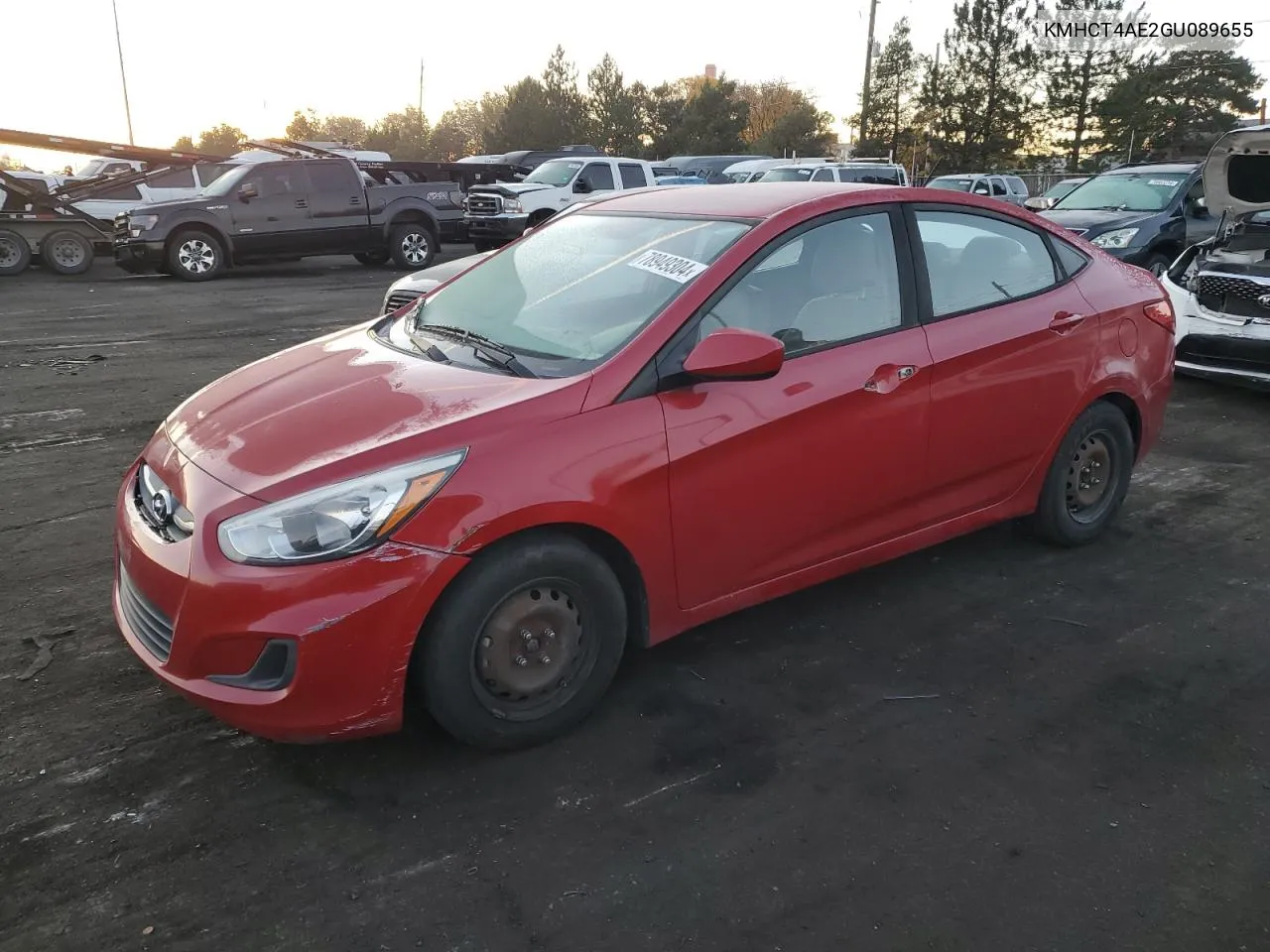 2016 Hyundai Accent Se VIN: KMHCT4AE2GU089655 Lot: 78949304