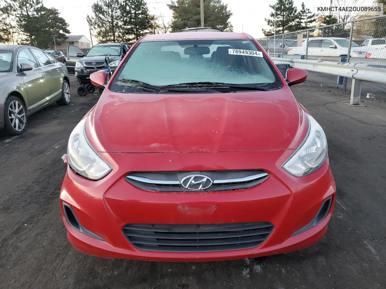 2016 Hyundai Accent Se VIN: KMHCT4AE2GU089655 Lot: 78949304