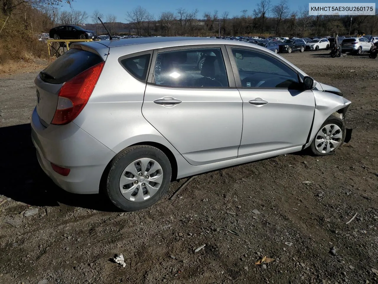 2016 Hyundai Accent Se VIN: KMHCT5AE3GU260175 Lot: 79398794