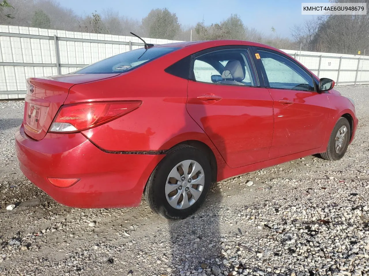 2016 Hyundai Accent Se VIN: KMHCT4AE6GU948679 Lot: 79852184