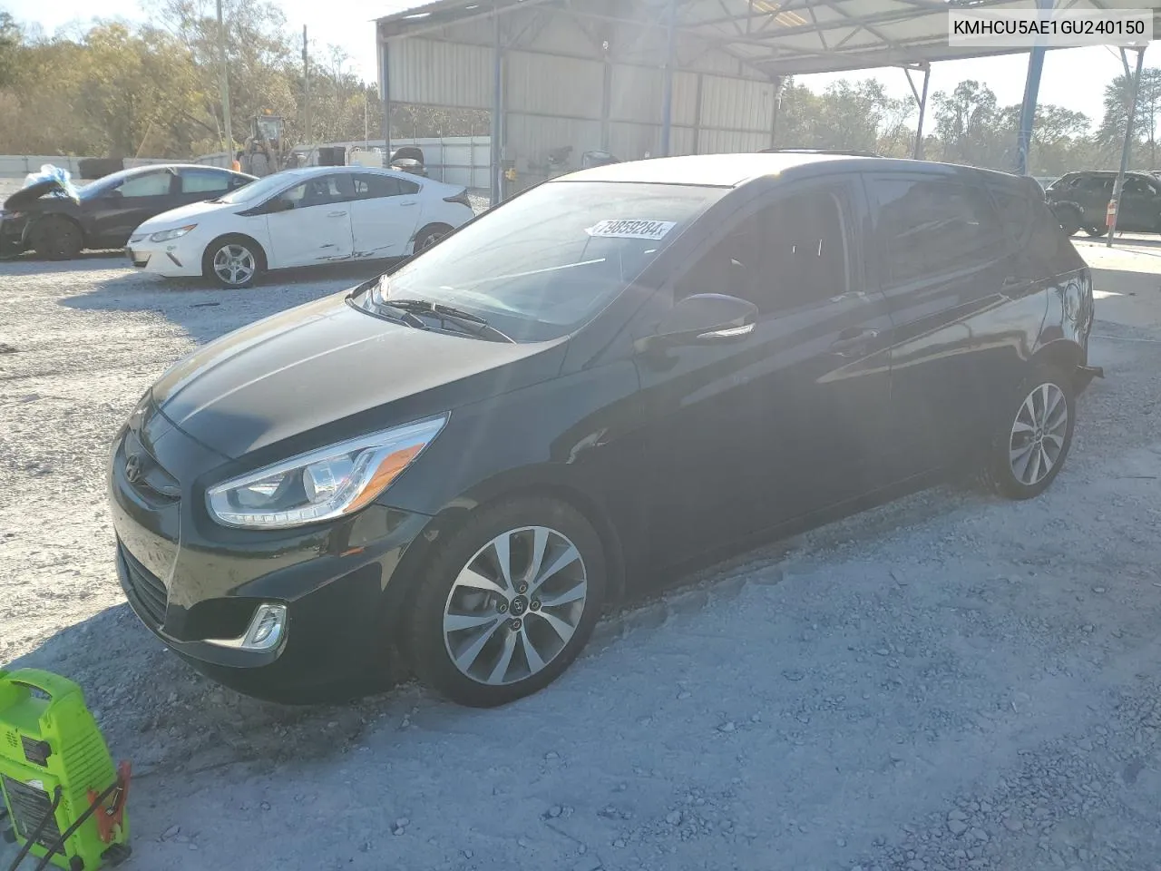 2016 Hyundai Accent Sport VIN: KMHCU5AE1GU240150 Lot: 79859284