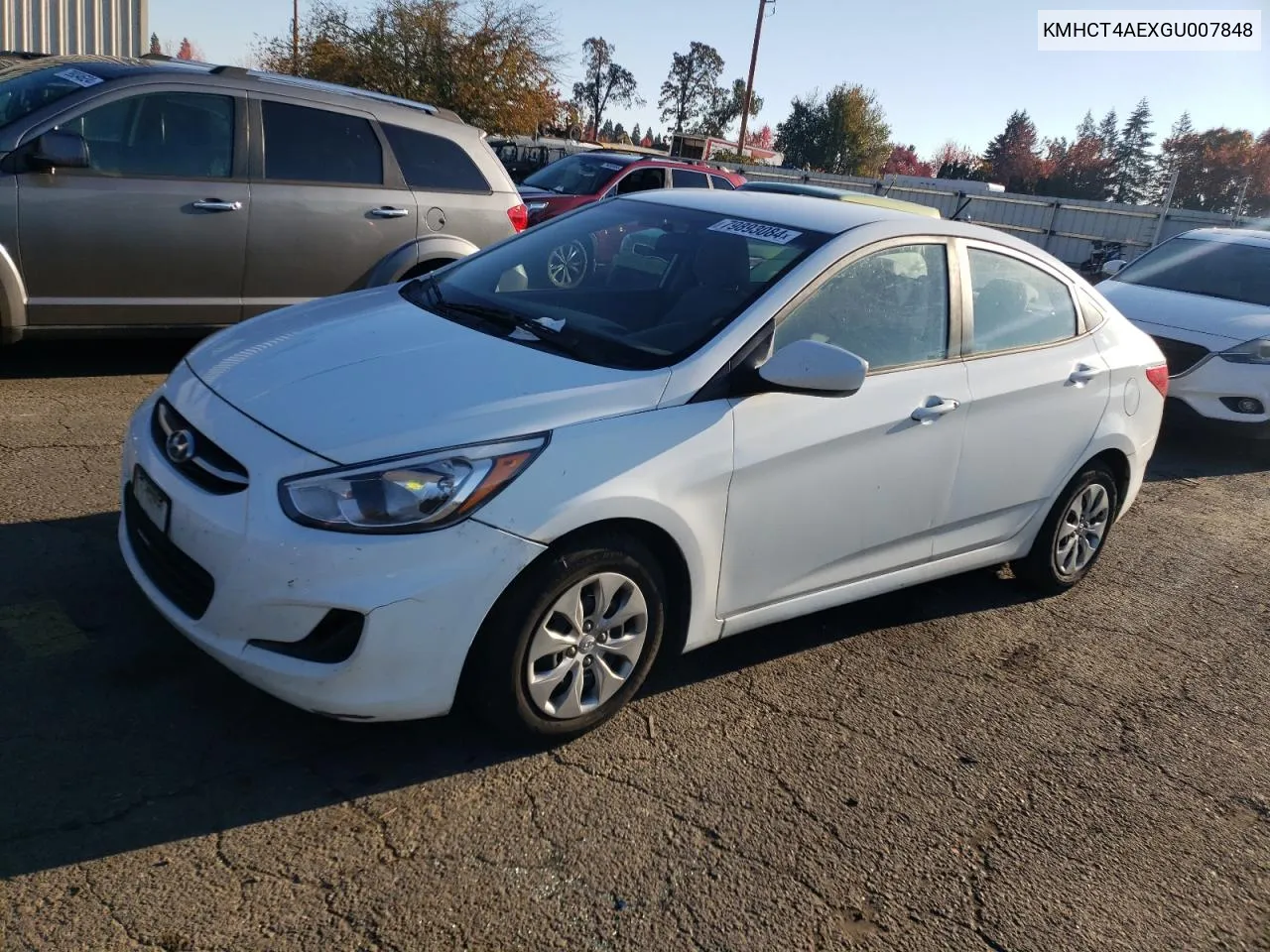 2016 Hyundai Accent Se VIN: KMHCT4AEXGU007848 Lot: 79893084