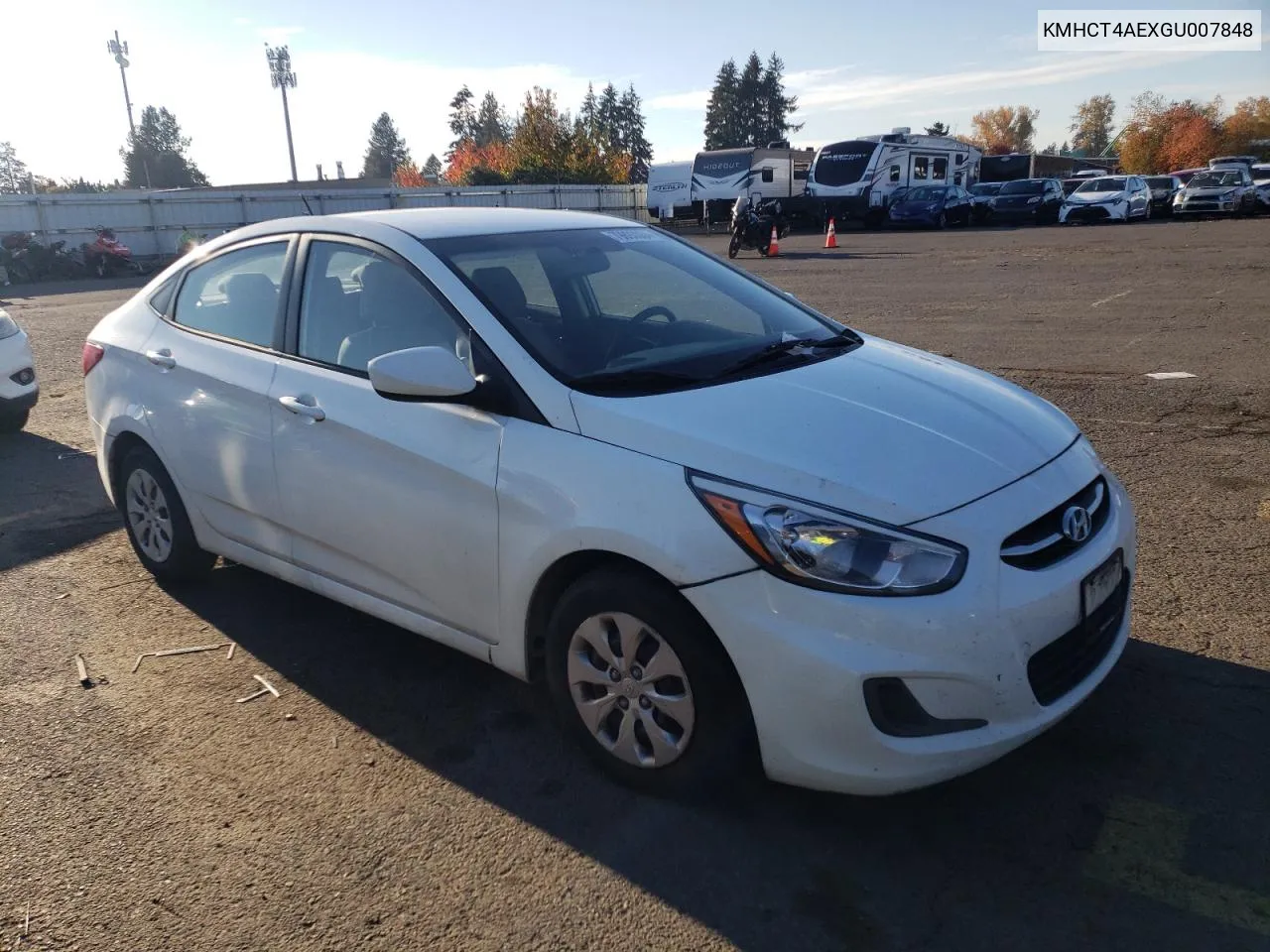 2016 Hyundai Accent Se VIN: KMHCT4AEXGU007848 Lot: 79893084