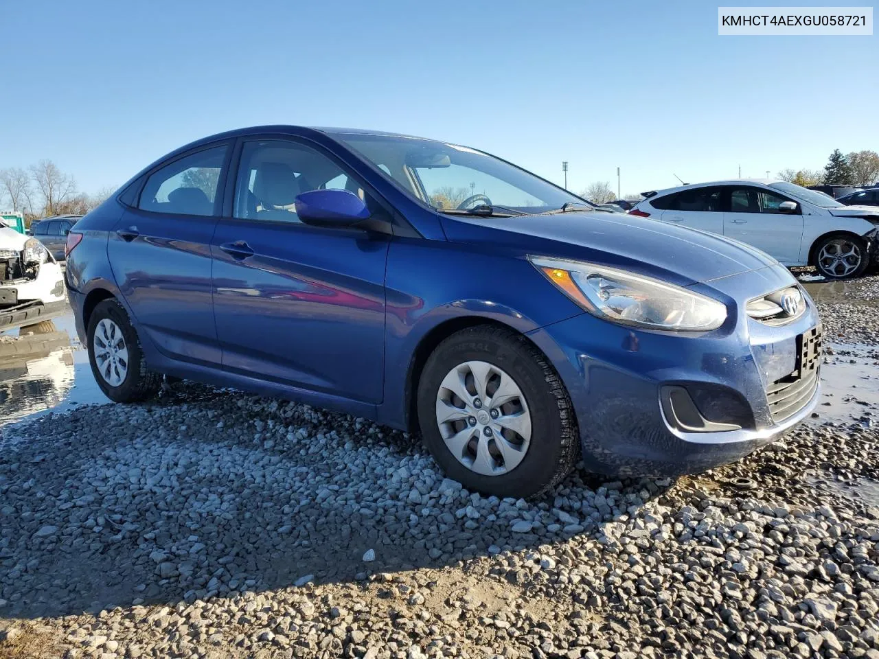 2016 Hyundai Accent Se VIN: KMHCT4AEXGU058721 Lot: 80021984