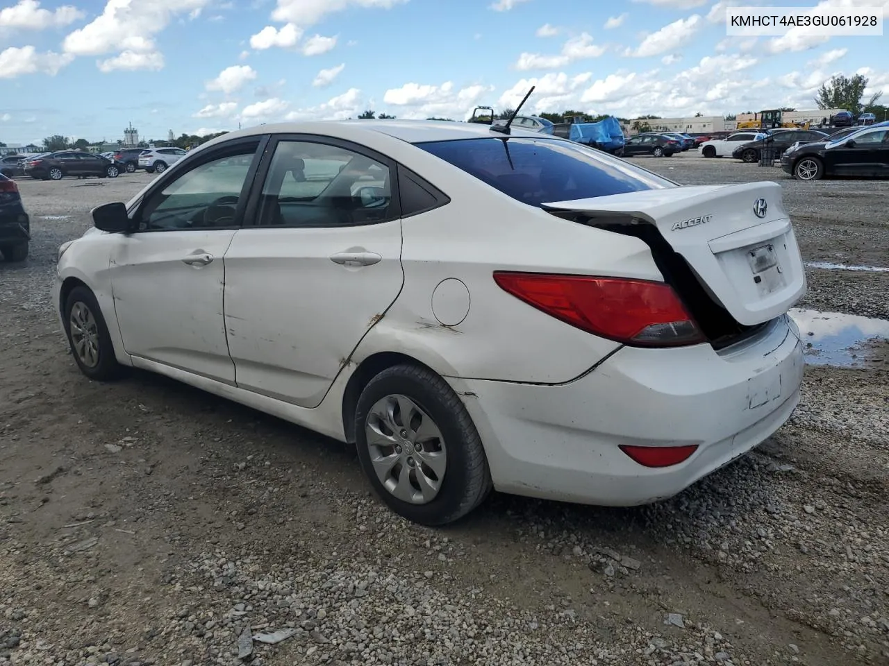 2016 Hyundai Accent Se VIN: KMHCT4AE3GU061928 Lot: 80221694