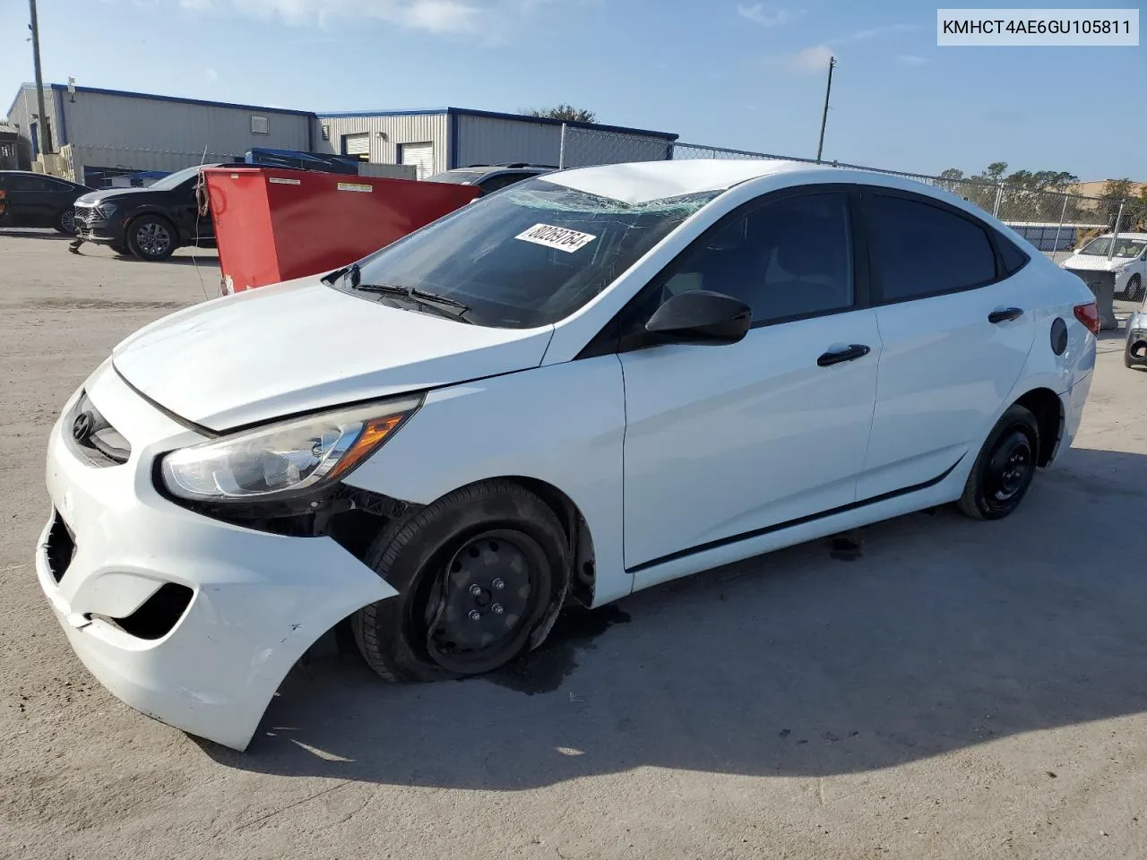 2016 Hyundai Accent Se VIN: KMHCT4AE6GU105811 Lot: 80269764