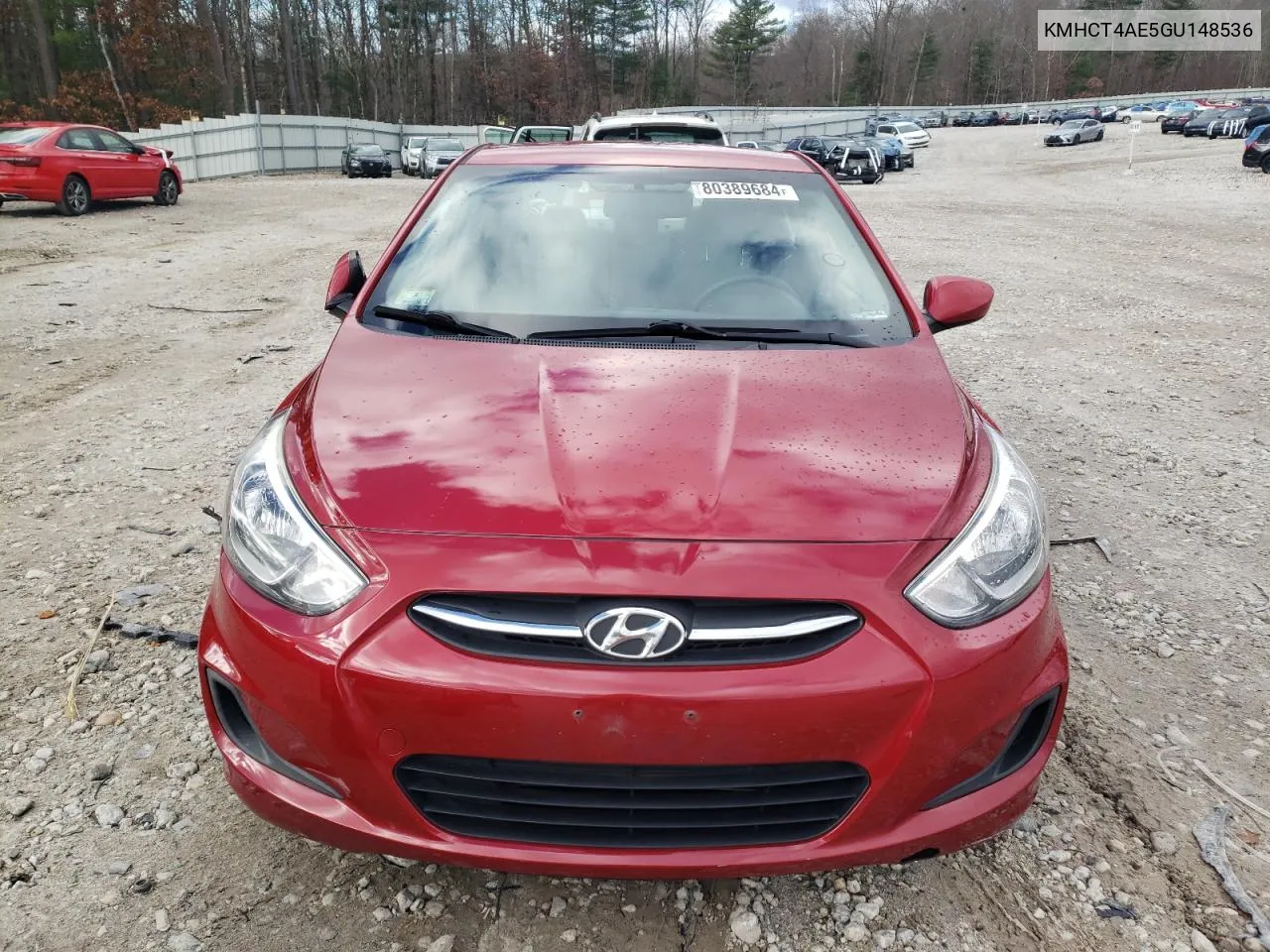 2016 Hyundai Accent Se VIN: KMHCT4AE5GU148536 Lot: 80389684