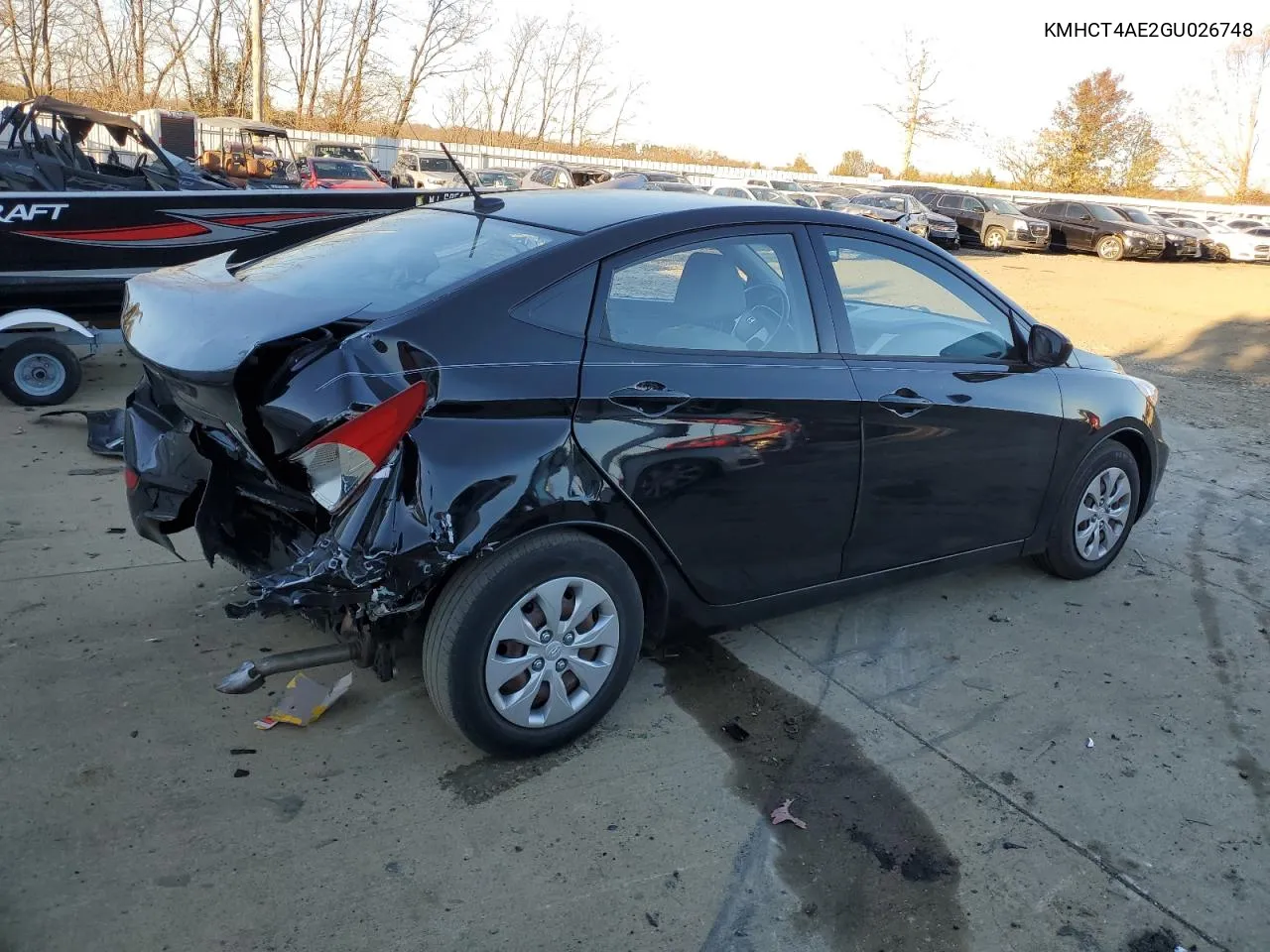 2016 Hyundai Accent Se VIN: KMHCT4AE2GU026748 Lot: 80722044